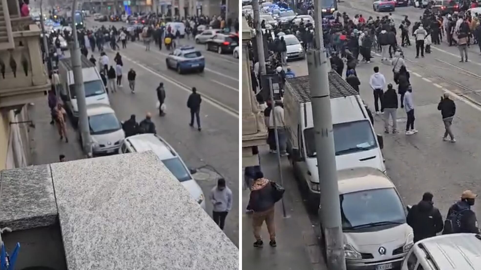 Nordafricani rapinano un anziano e vengono arrestati ma la folla accerchia gli agenti