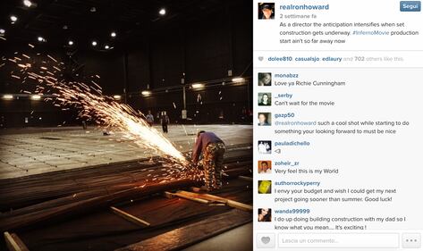 Ron Howard inizia a lavorare a Inferno, da Firenze 4