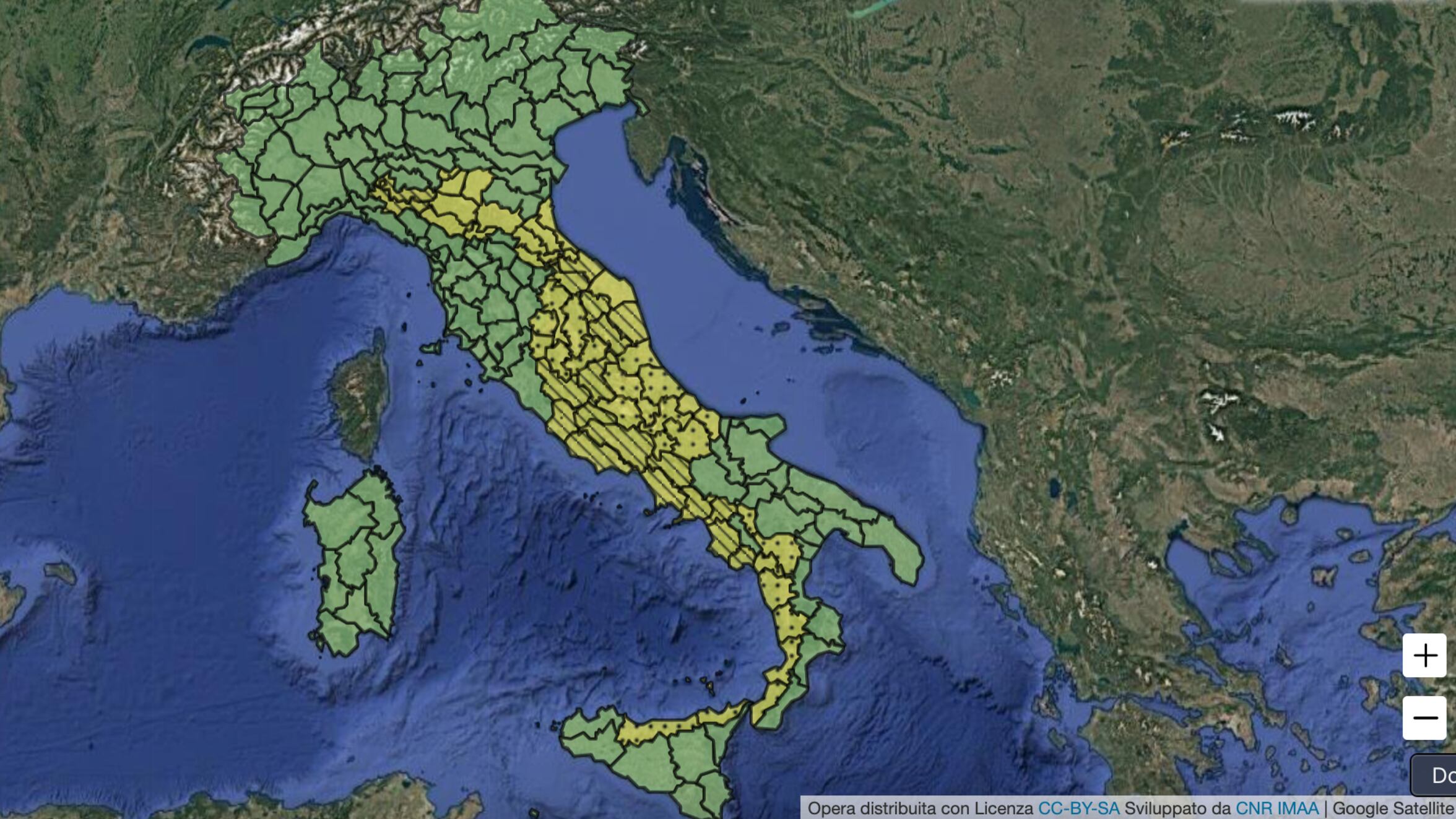 Maltempo, scatta l'allerta gialla in 10 regioni