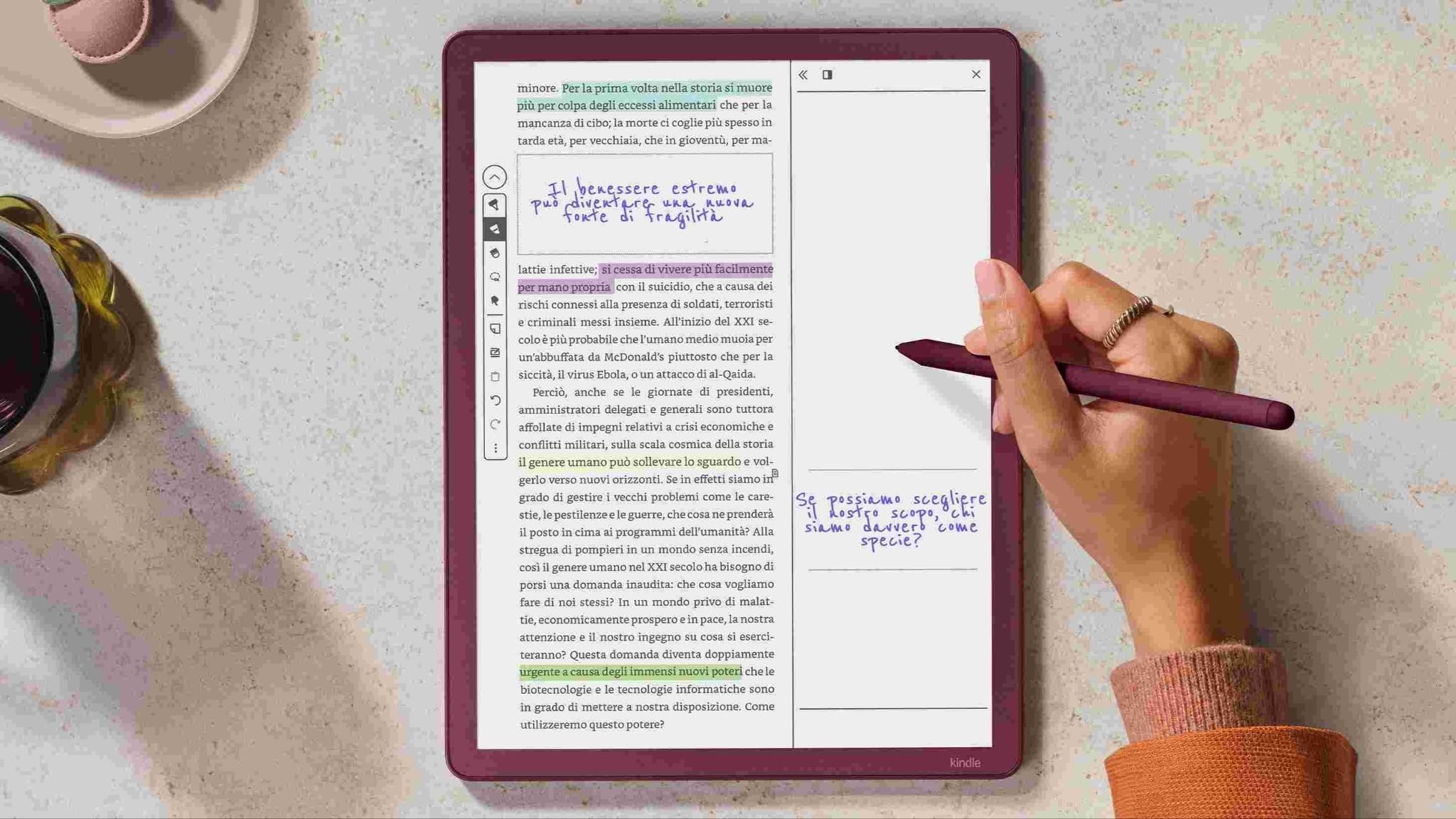 Kindle Scribe, l’e-reader per leggere e scrivere ora è anche a colori