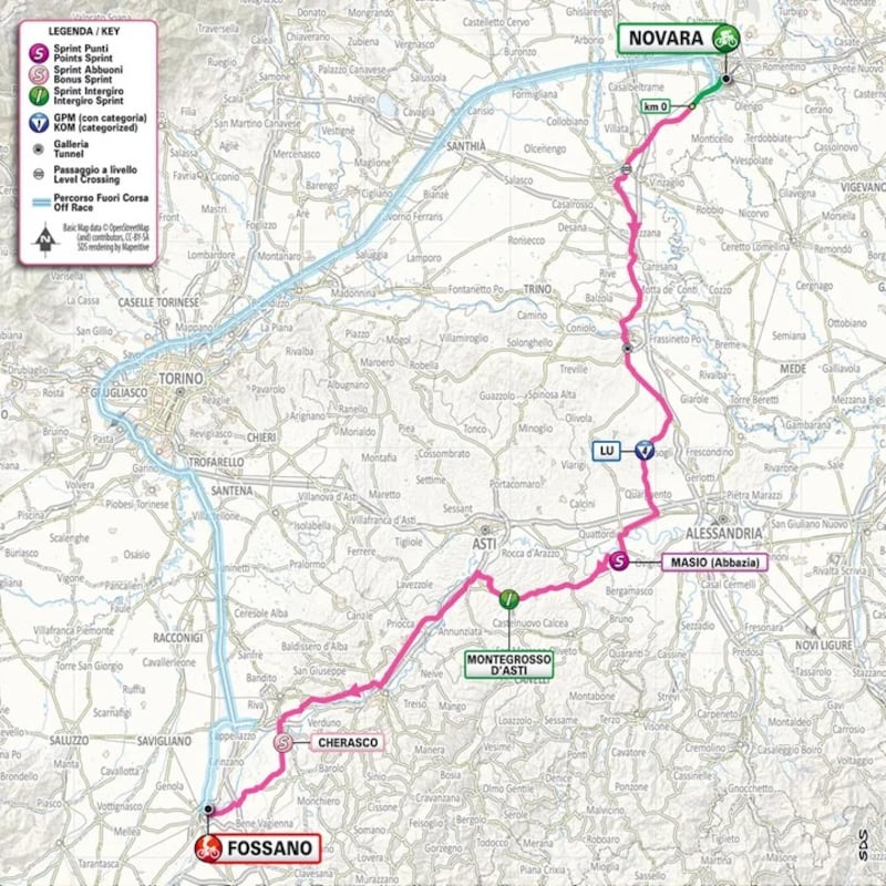 Giro 2024 tappa 3 planimetria