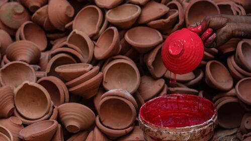 Preparativi per la festa del Diwali in India 12