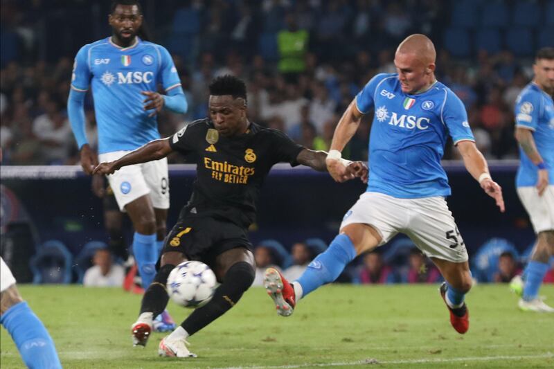 Vinicius gol Napoli Real Madrid