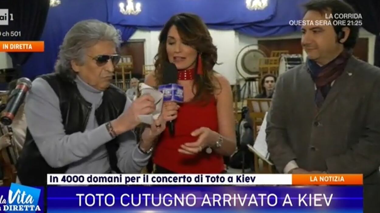 La Vita in Diretta, Toto Cutugno: "Il mio concerto a Kiev si farà"