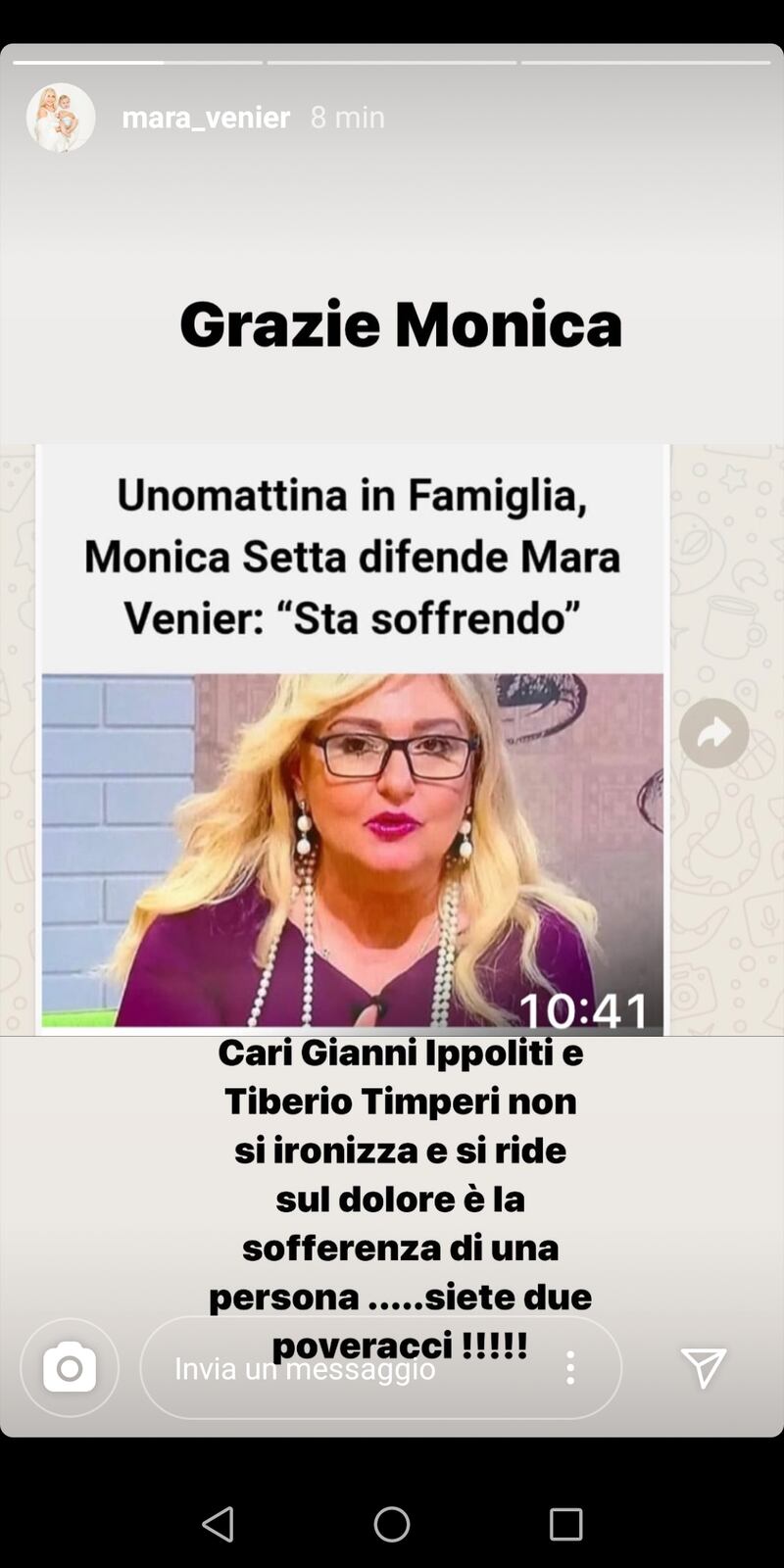 Mara Venier dichiarazione social