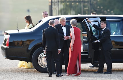 Trump incontra Theresa May a Blenheim Palace 4
