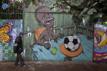 Mondiali 2014, la protesta tramite i graffiti 1