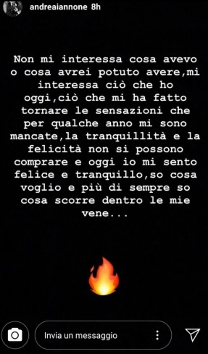 Iannone, lo sfogo social dopo Belen: “Non mi interessa”