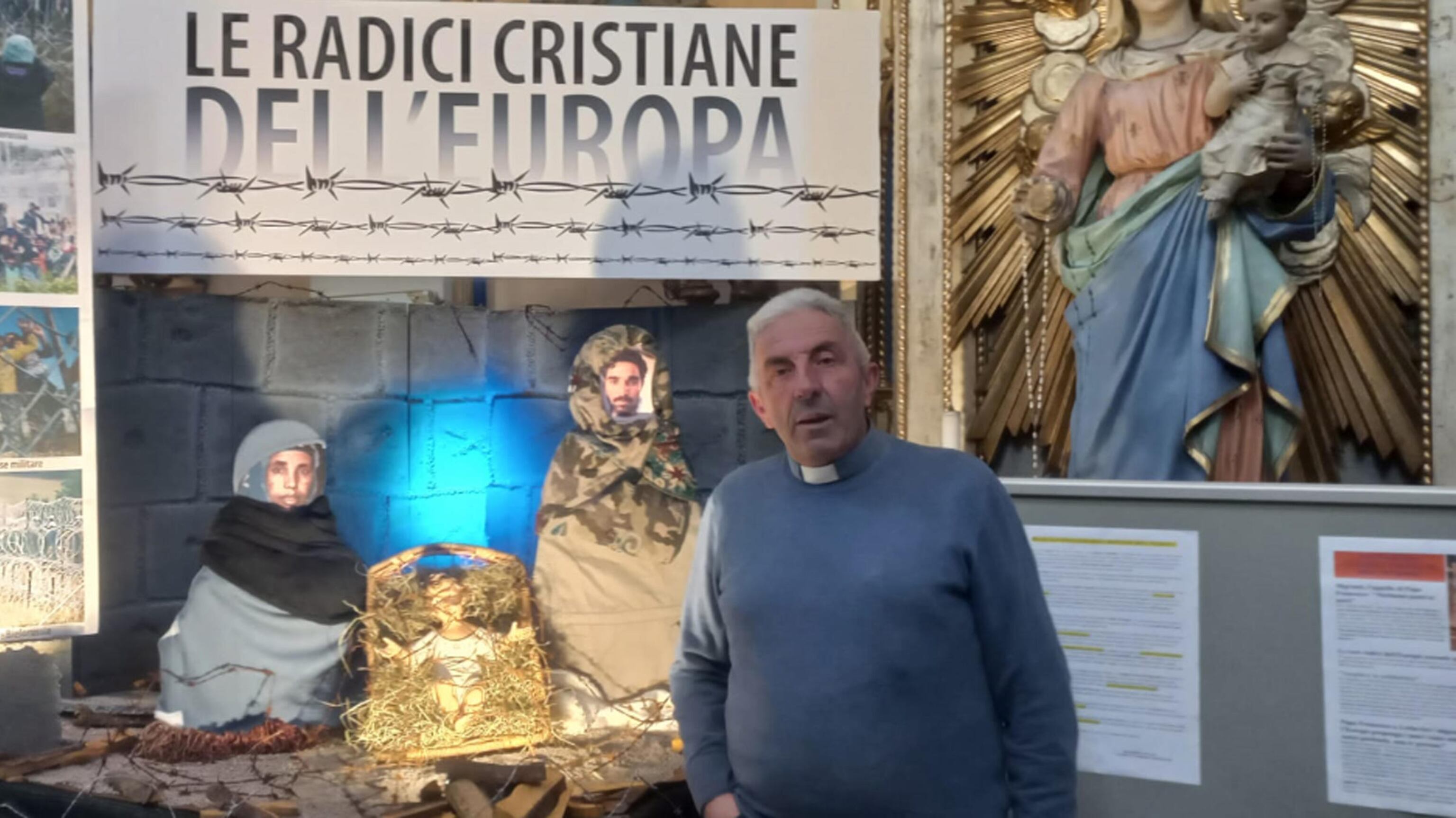 I profughi e il filo spinato: il presepe di denuncia di Pisa