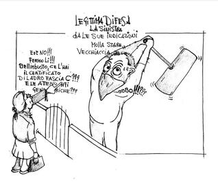La vignetta del giorno - La legittima difesa della sinistra 1