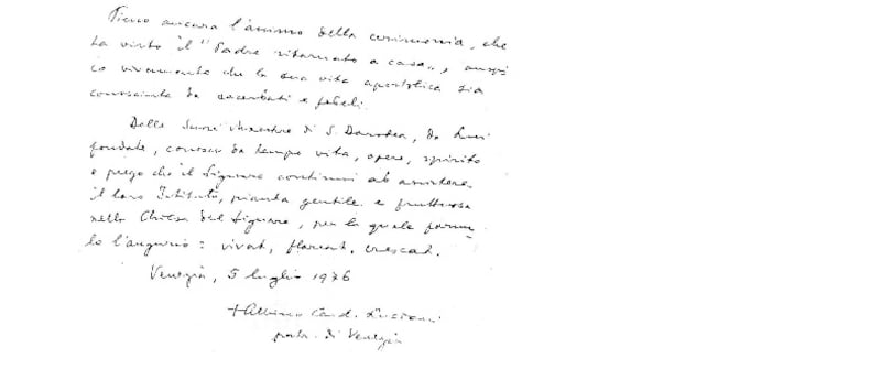 Scrittura del 1976 (anni 56). È tornata l’armonia nella scrittura che, col suo danzare sul foglio, denota vivacità di pensiero e intraprendenza.