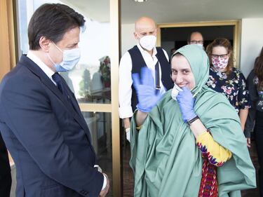 L'arrivo di Silvia Romano all'eroporto di Ciampino 6