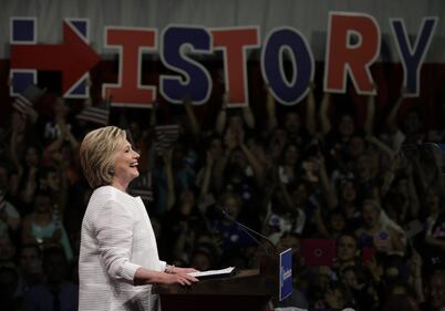 Hillary Clinton festeggia a Brooklyn 9