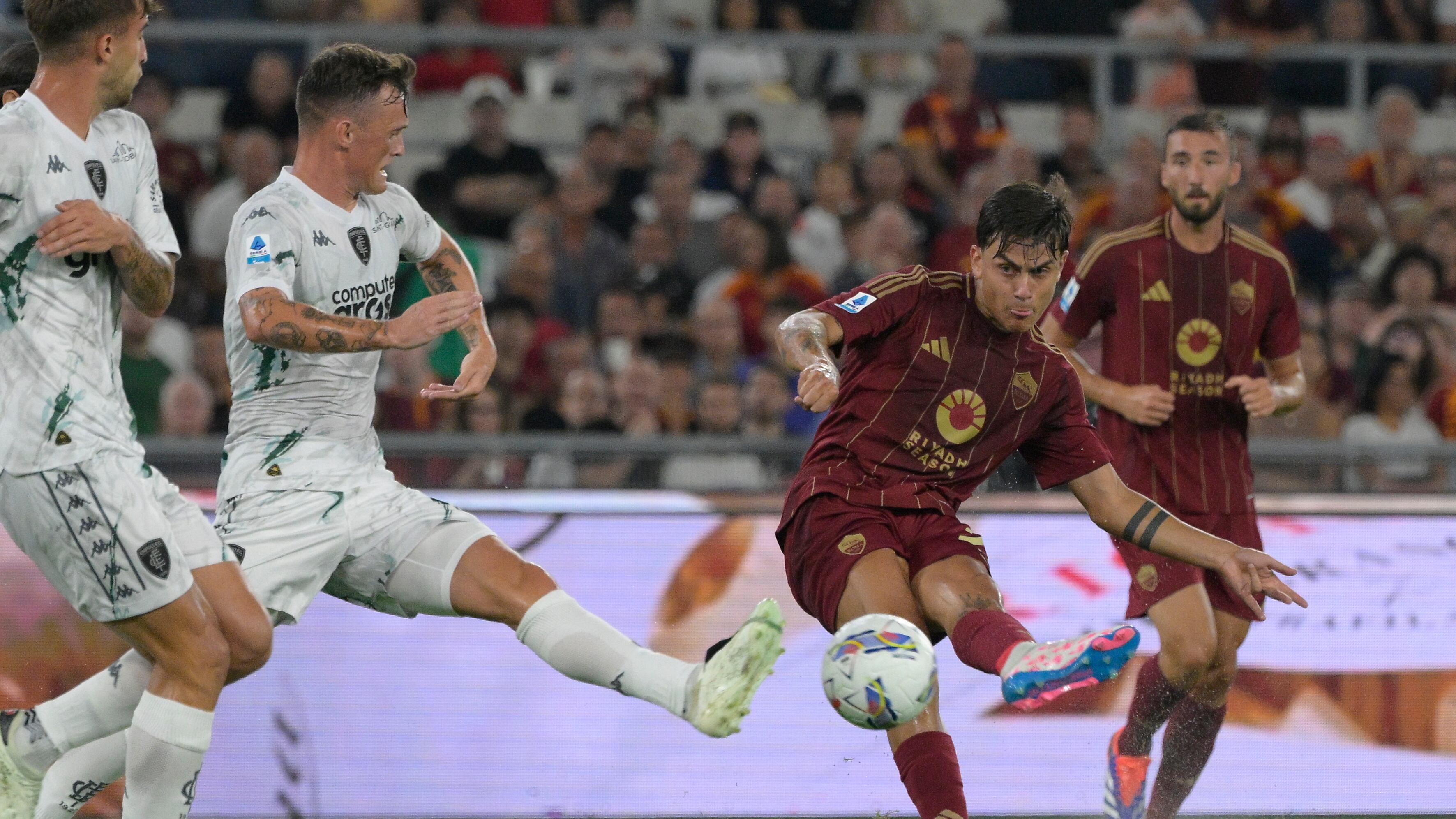 Un Empoli cinico rovina la festa di Dybala: Roma battuta in casa 2-1