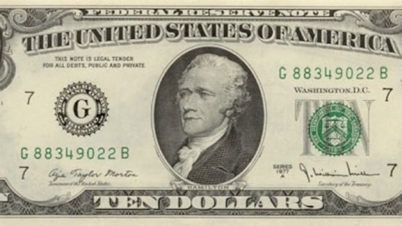Una donna sulla banconota da 10 dollari