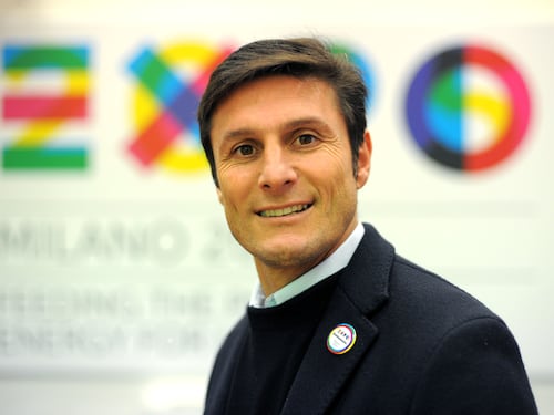Javier Zanetti "gioca" nella squadra degli Ambassador di Expo