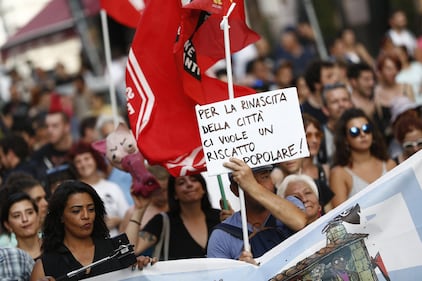 Protesta contro gli sgomberi a Roma 7