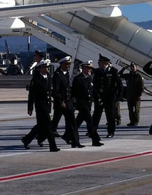 I marò atterrano a Fiumicino 2