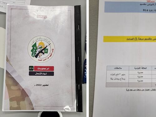 Tabelle e mappe: trovato il documento top secret con i piani di Hamas