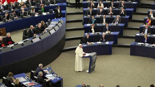 Papa Francesco a Strasburgo 1
