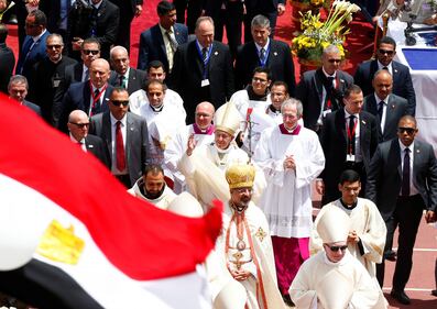 Il Papa dice messa al Cairo 4