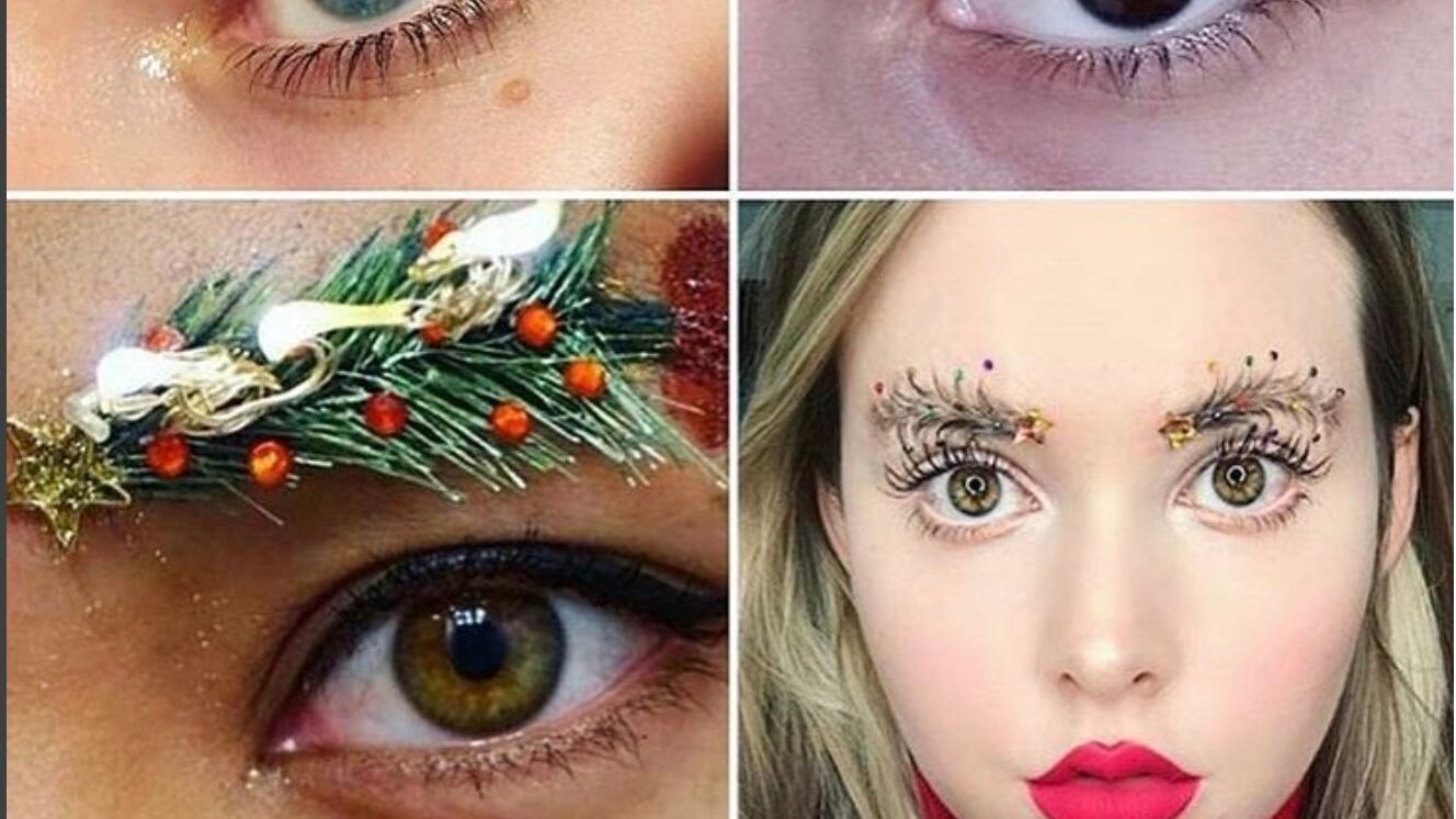 Sopracciglia natalizie, l'ultimo trend delle feste