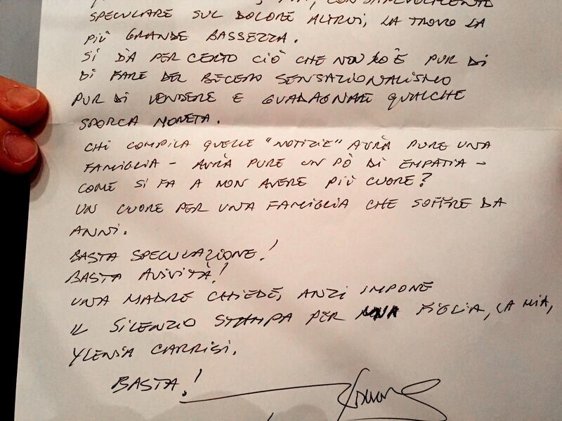 La lettera di Romina Power