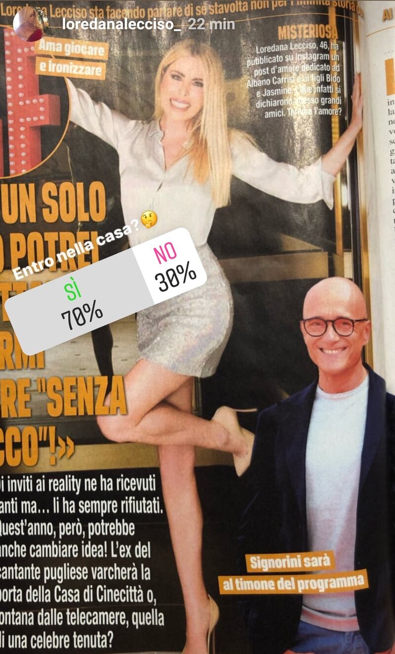 Loredana Lecciso social