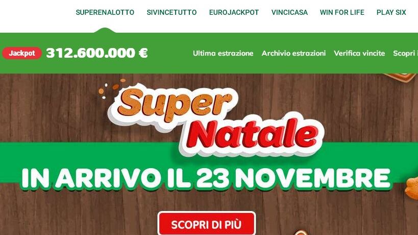 Super Natale con SuperEnalotto: 600 premi garantiti da 20mila euro