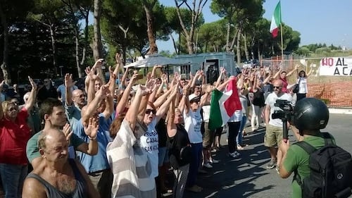 La manifestazione contro i profughi 2