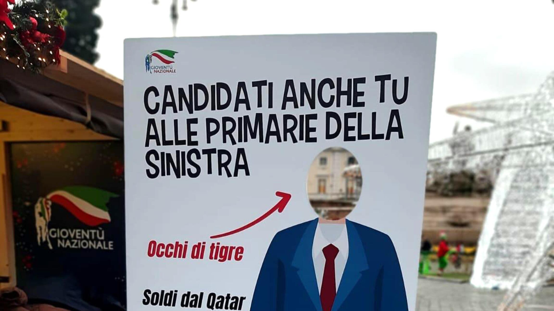 "Soldi dal Qatar, stivali, occhi di tigre". Lo sfottò al candidato di sinistra