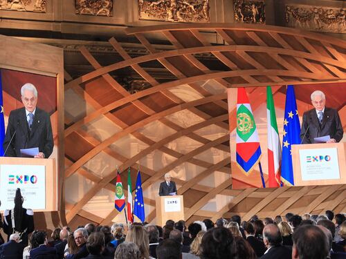 Mattarella: "Expo è una sfida che non può andare delusa"