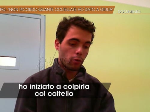 “Non volevo che andasse via”. In un video la confessione di Filippo Turetta ai pm