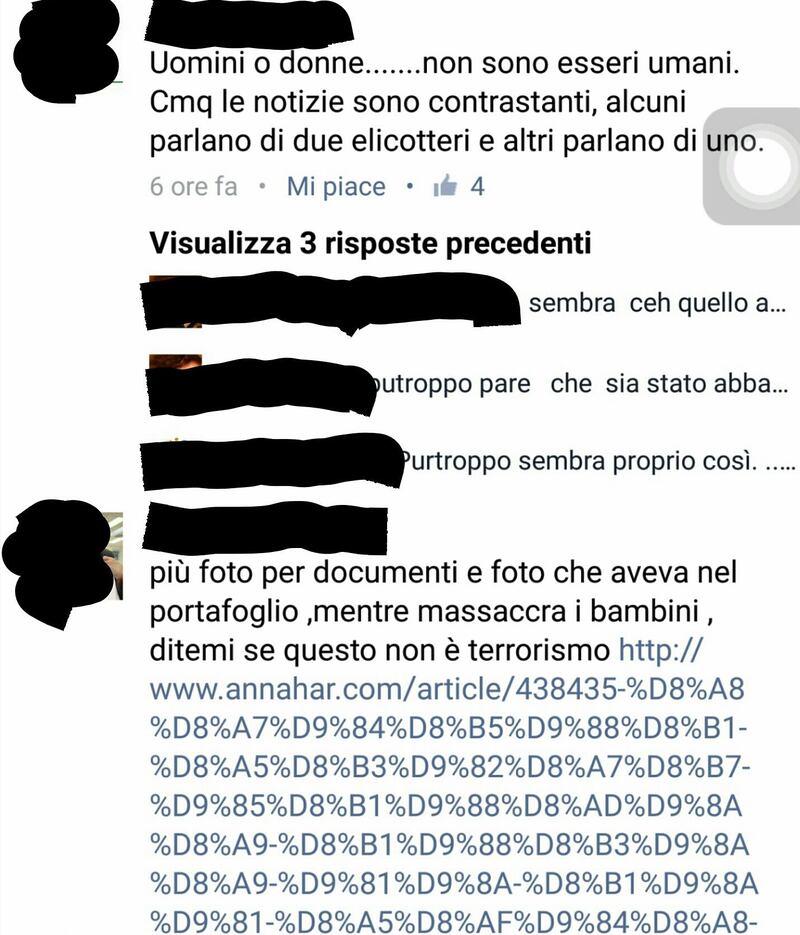 Quei fan italiani dei ribelli siriani che festeggiano la morte dei piloti russi 2