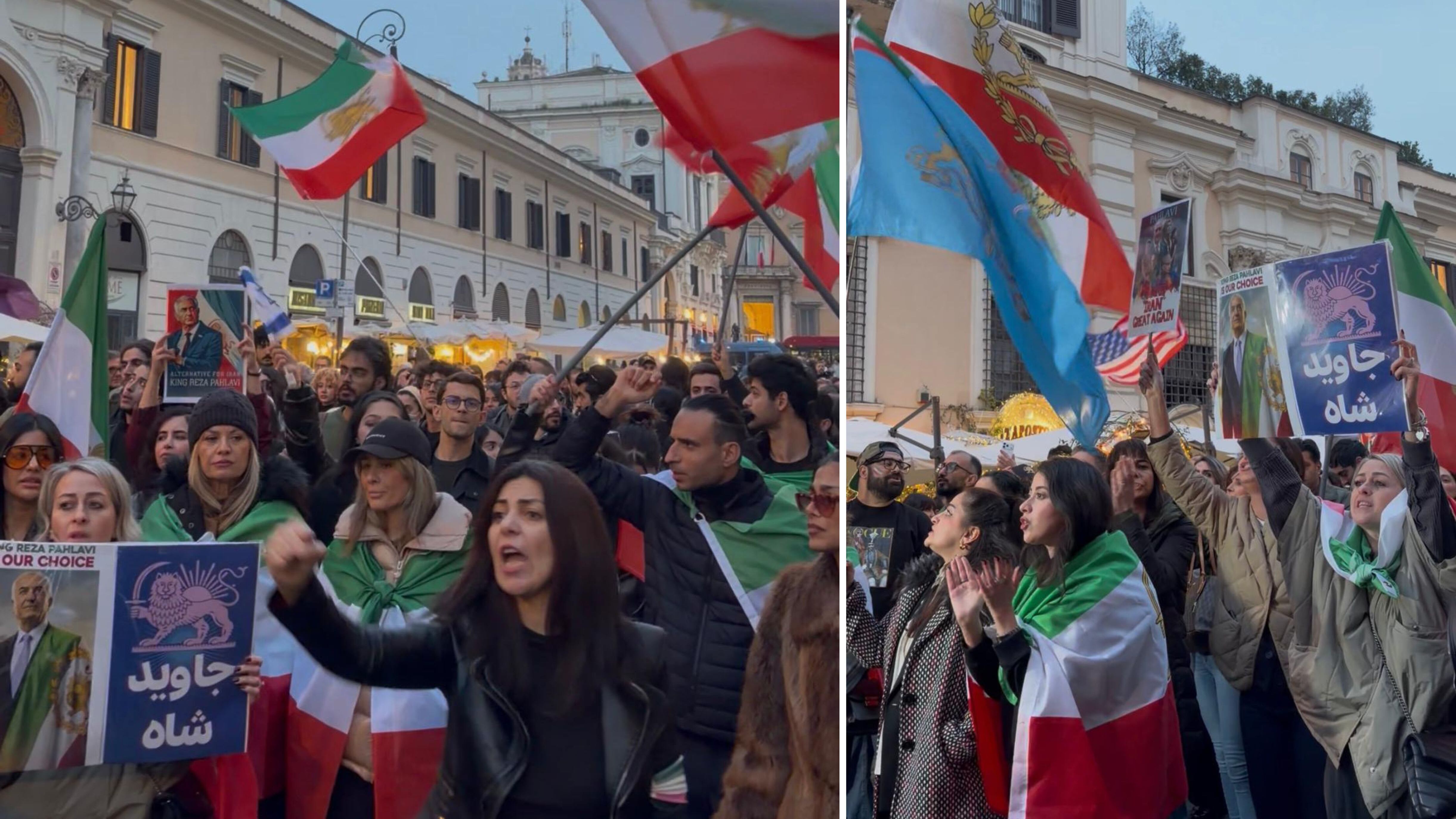 Tutti in piazza a Roma per la manifestazione "Iran libero". Ma disertano M5S, Pd e Avs
