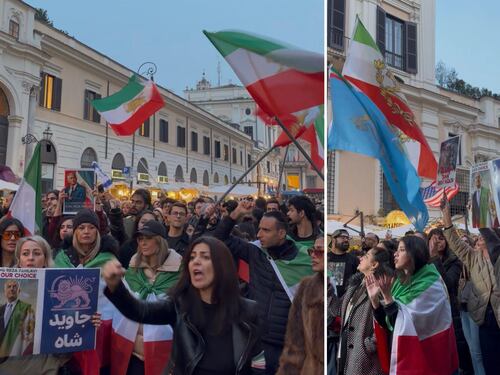 Tutti in piazza a Roma per la manifestazione "Iran libero". Ma disertano M5S, Pd e Avs
