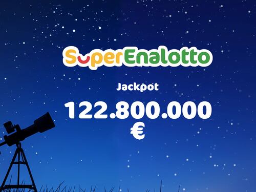 SuperEnalotto: il Jackpot vale 122,8 milioni, tre vincite da oltre 61mila euro