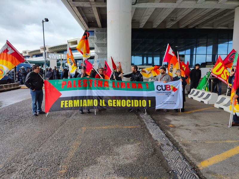 Manifestazione pro-Pal a Malpensa 4