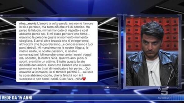 Gf, Luigi Favoloso: "Mi manca tutto di Nina"
