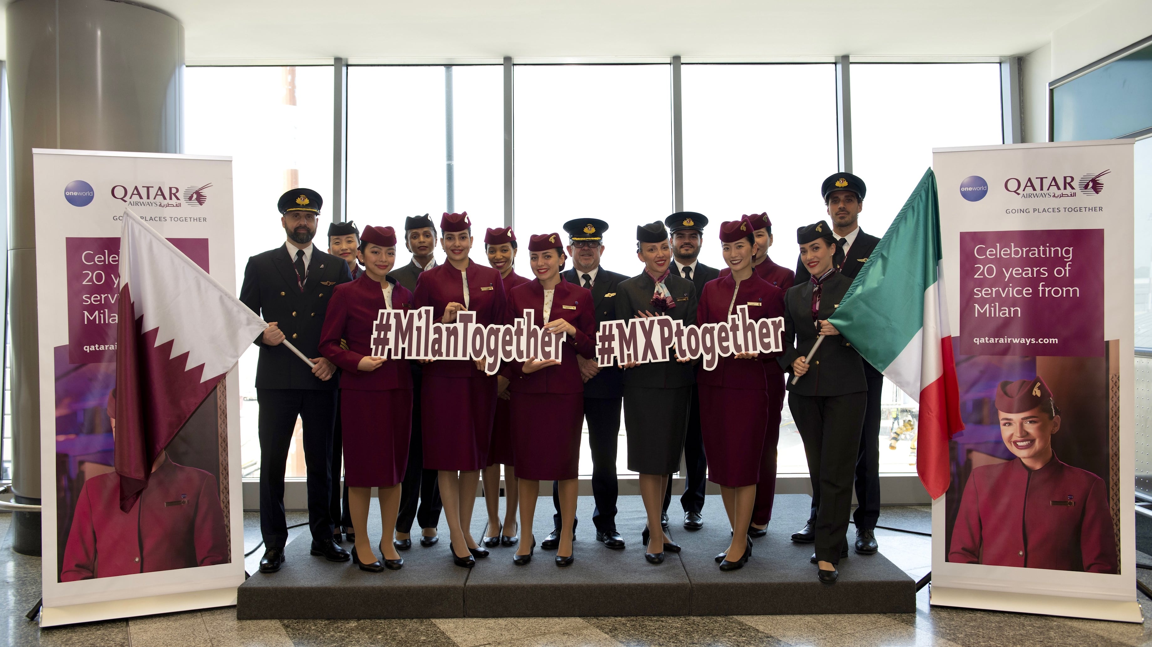 Qatar Airways celebra con Sea 20 anni di voli a Malpensa