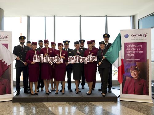 Qatar Airways celebra con Sea 20 anni di voli a Malpensa