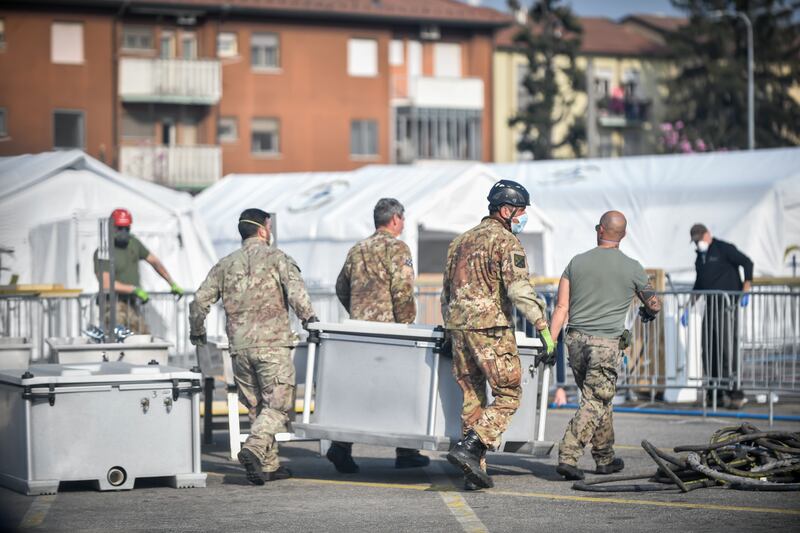 Ospedale da campo della Ong americana Samaritans Purse (La Presse)