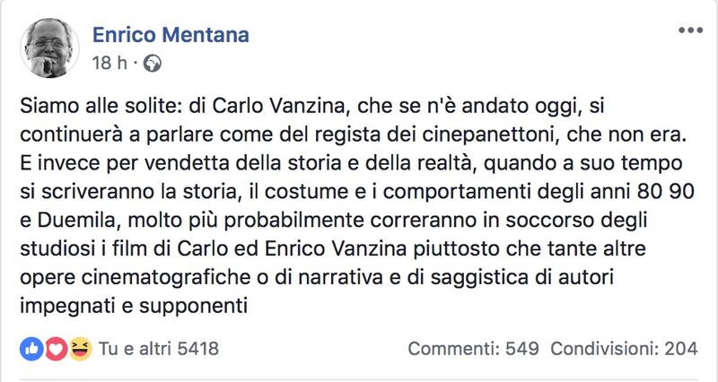 Carlo Vanzina, la storia e il cordoglio social 2
