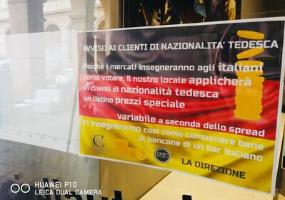 Governo, il cartello del bar contro i tedeschi 3