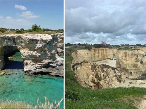 Maltempo, crolla l'Arco degli innamorati, uno dei simboli del Salento nella notte di San Valentino