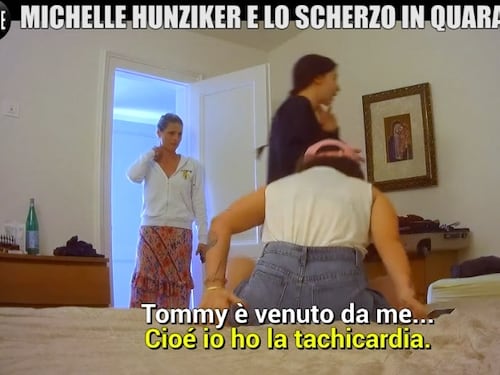 "Ma che cosa state facendo lì..." Lo scherzo che gela la Hunziker