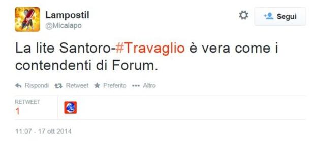 L'ironia di Twitter sulla lite Santoro - Travaglio 10