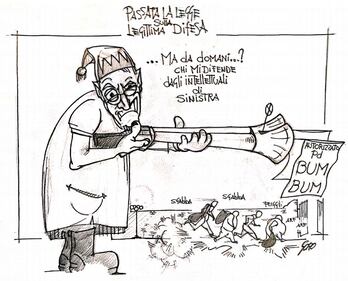 La vignetta del giorno: sì alla legittima difesa, ma chi ci difende dalla sinistra? 1