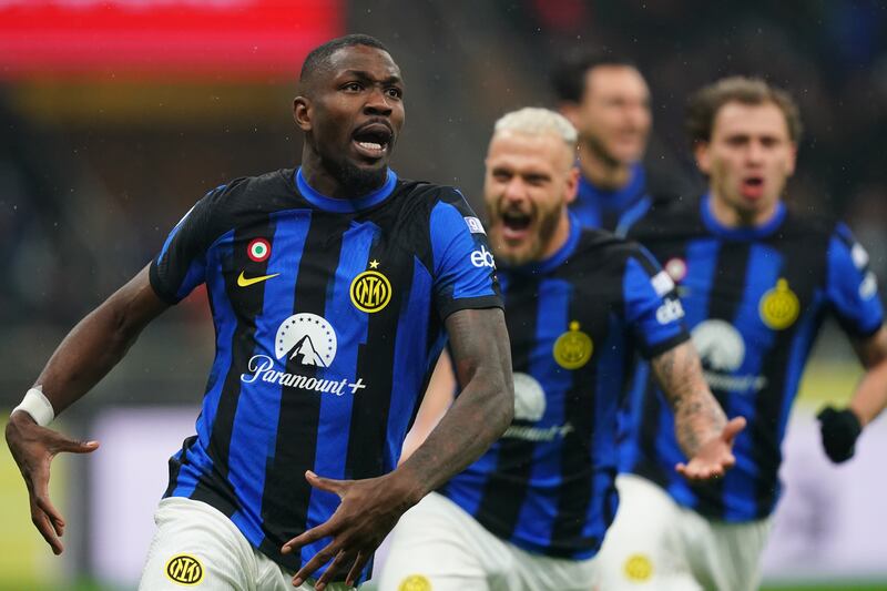 Thuram celebrazione Milan Inter