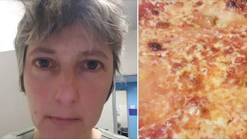 L'infermiera si commuove per le sette pizze regalate